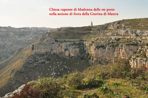 Sezione di Forra della Gravina di Matera