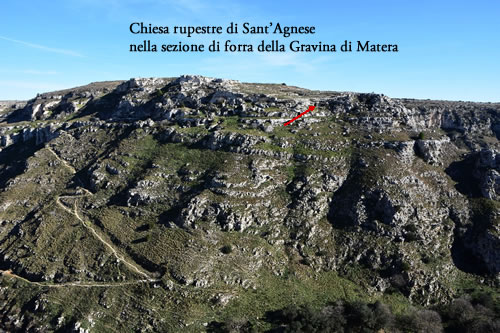 Sezione di Forra della Gravina di Matera